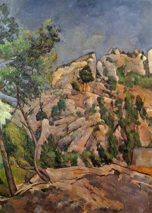 Paul Cézanne, Au fond du ravin (Kunst,Landschaft,Impressionismus,Schlucht,Felsen,Französische Kunst)