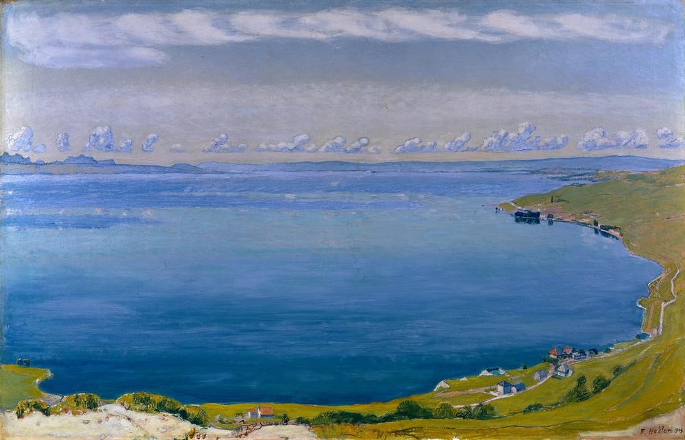 Ferdinand Hodler, Genfersee (Geographie,Jugendstil,Kunst,Landschaft,Tageszeiten,See,Schweizerische Kunst,Ufer,Topographie)