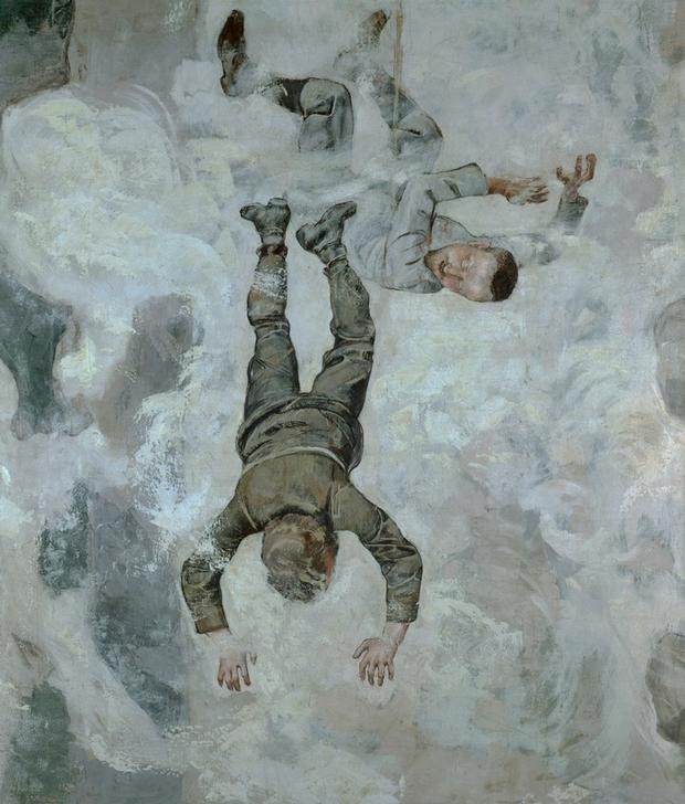 Ferdinand Hodler, Absturz IV (Bergsteigen,Bergsteiger,Gebirge,Jugendstil,Kunst,Freizeit,Sport,Tod,Symbolismus,Absturz,Sportunfall,Schweizerische Kunst,Alpinismus,Kopfüber)