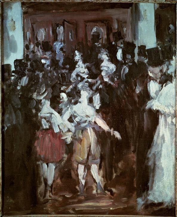 Edouard Manet, Bal masqué à l’Opéra (Ball (Gesellschaft),Feste,Gesellschaftliches Leben,Gesellschaft,Kunst,Masken- Und Kostümbälle,Französische Kunst,Menschenmenge,Gedränge,Stadtleben)