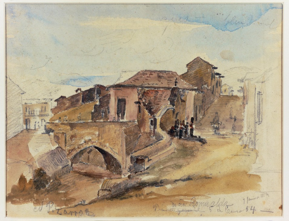 Camille Pissarro, The bridge of Dona Romualda (Brücke)