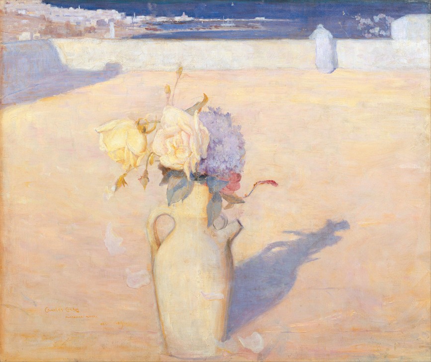 Charles Conder, The hot sands, Mustapha, Algiers (Vase, Blumen, Rose, Stillleben, Flieder, Sand, Algier, Hitze,
Impressionismus, Wunschgröße, Klassiker, Malerei, Wohnzimmer)