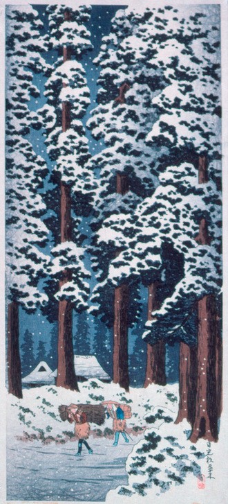 Takahashi Hiroaki, Von Zedern gesäumte Straße bei Nikko 