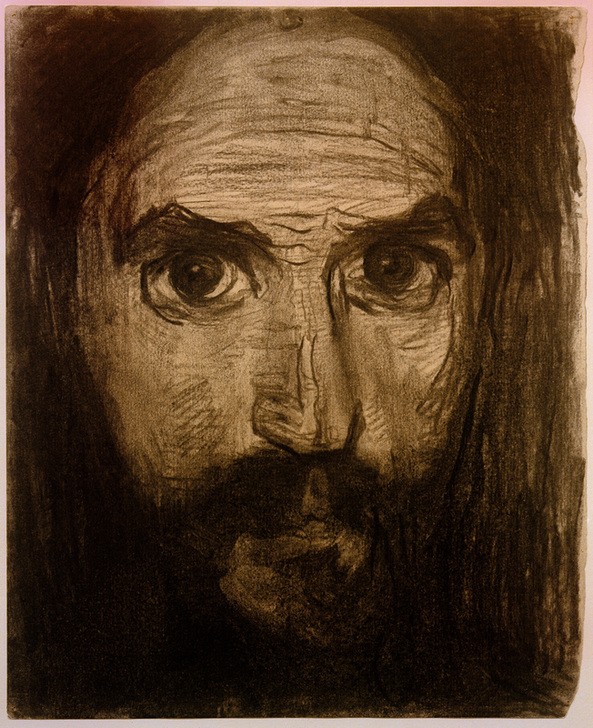 Piet Mondrian, Selbstporträt (Künstler,Kunst,Maler (Künstler),Mann,Selbstbildnis,Portrait,Augen,Kopf,Jahrhundertwende,Person,Blick (Allgemein))