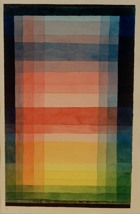 Paul Klee, Architektur der Ebene (Architektur,Bauhaus,Deutsche Kunst,Geometrie,Kunst,Expressionismus,Geometrisch,Der Blaue Reiter,Abstrakte Kunst,Ebene,Architekturdarstellung,Schweizerische Kunst,Abstraktion,Viereck,Rechteck,Form,Farbigkeit,Signatur,Farbe)