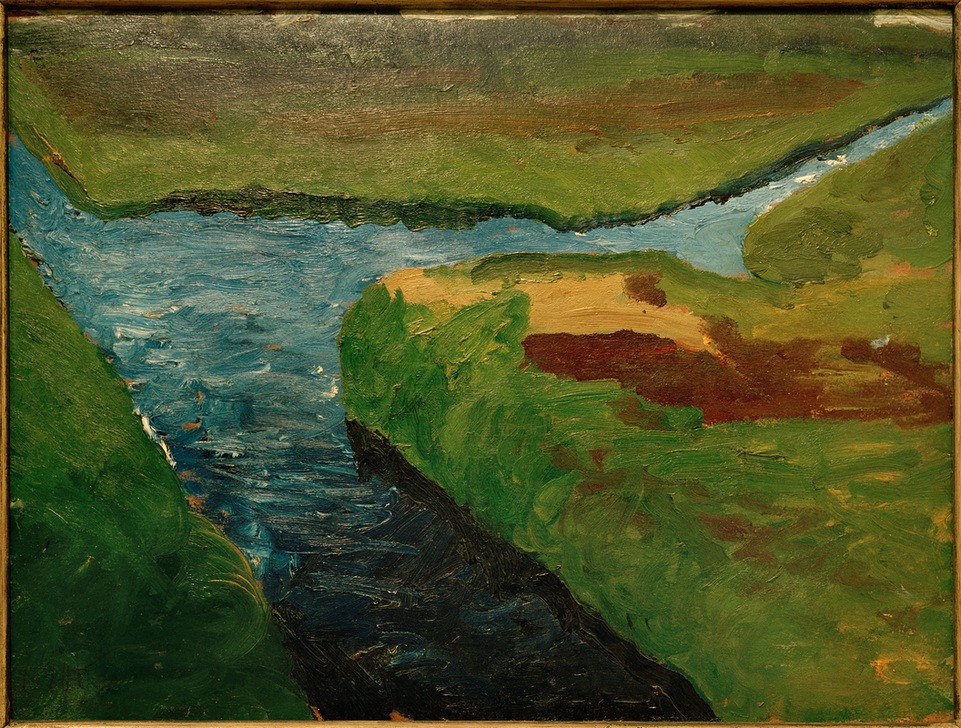 Paula Modersohn-Becker, Moorgraben (Deutsche Kunst,Kanal,Kunst,Landschaft,Fluss,Frauenkunst,Moor,Worpsweder Künstlerkolonie,Jahrhundertwende)