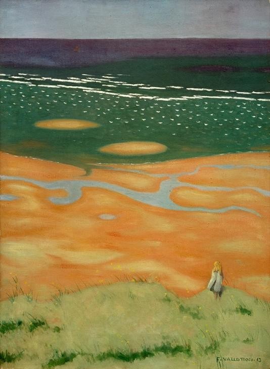 Felix Vallotton, Marée montante, Houlgate (Kunst,Landschaft,Strand,Meer,Französische Kunst,Schweizerische Kunst,Flut,Nabis,Gezeiten)
