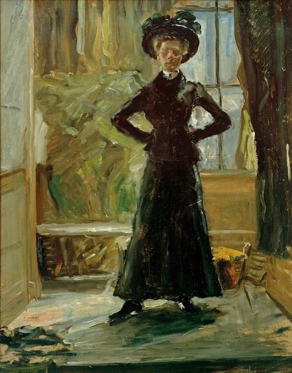 Fritz von Uhde, Bildnis der Tochter im schwarzen Kostüm  (Persönlichkeiten)