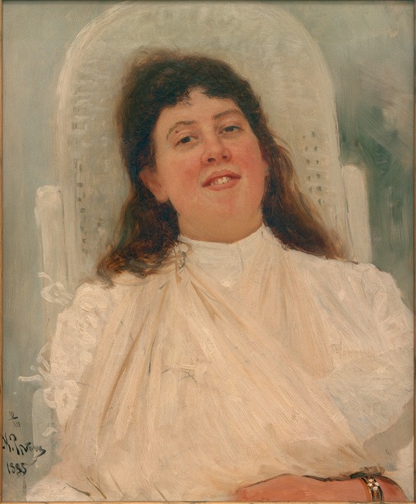 Ilja Jefimowitsch, Bildnis Marianne von Werefkin  (Portrait, russische Malerin, Persönlichkeiten, Realismus, Klassische Moderne, Wunschgröße, Treppenhaus, Wohnzimmer)