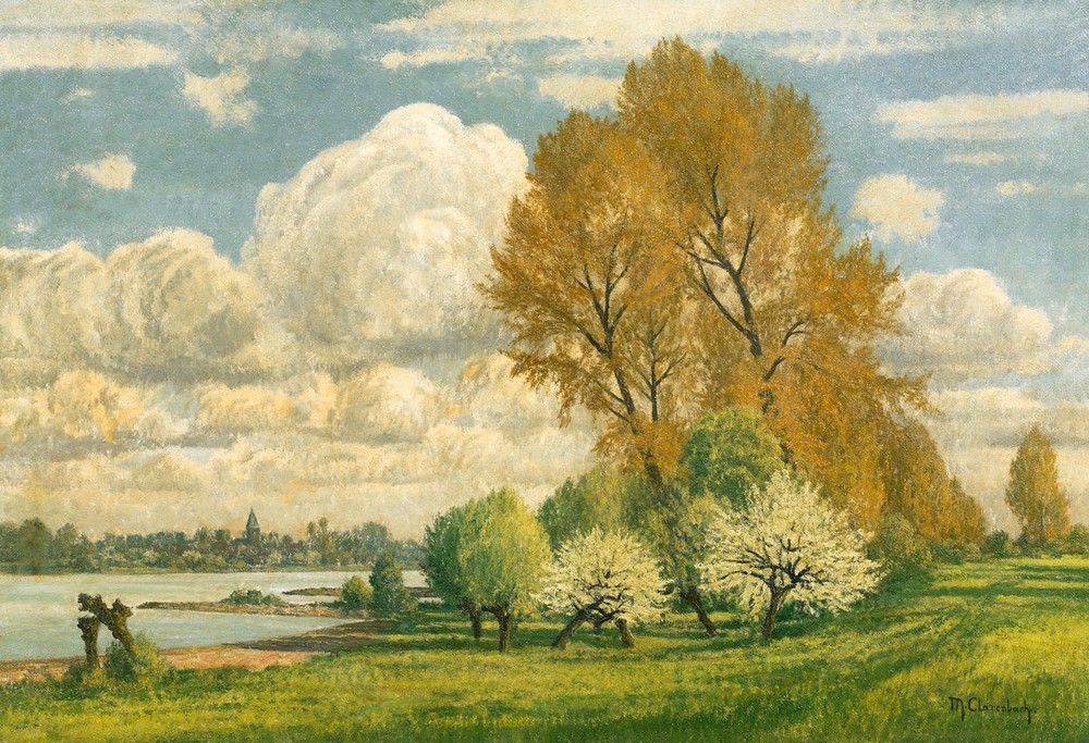 Max Clarenbach, Frühling am Niederrhein (KUNST, LANDSCHAFT, SONDERBUND)