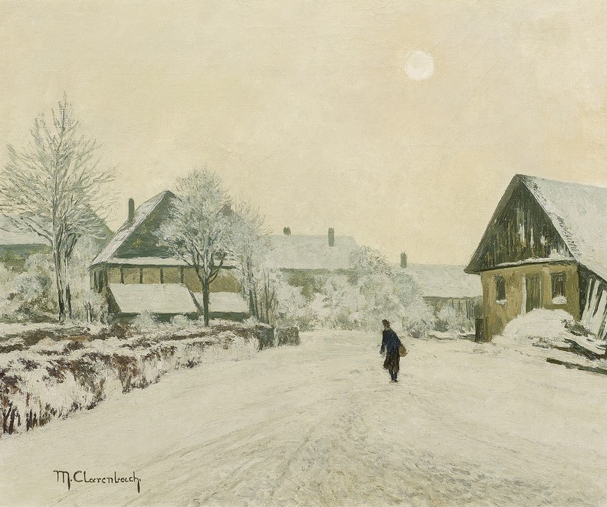 Max Clarenbach, Dorfstrasse im Winter (LANDSCHAFT, WINTER, SONDERBUND)