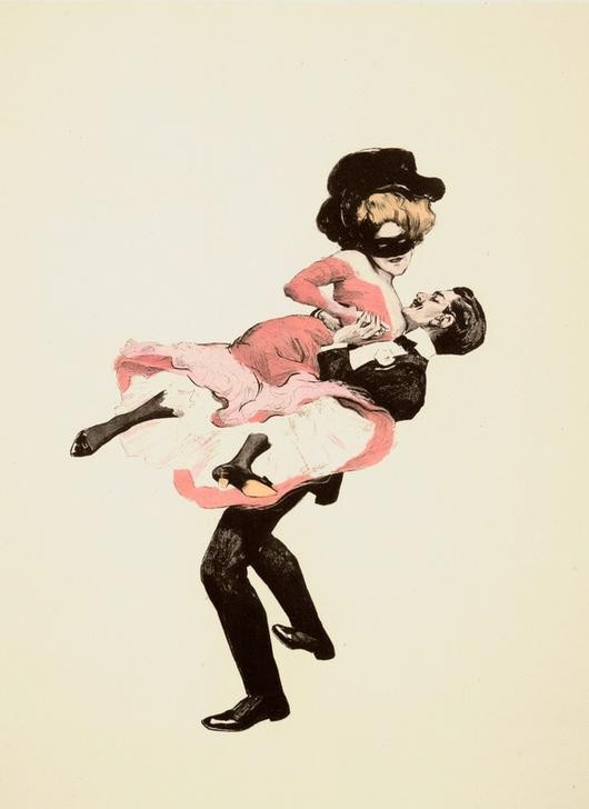 Ferdinand von Reznicek, Drahrer (Gesellschaftstanz,Jugendstil,Tanz,Österreichische Kunst,Paar,Drahrer,Maske (Gegenstand))