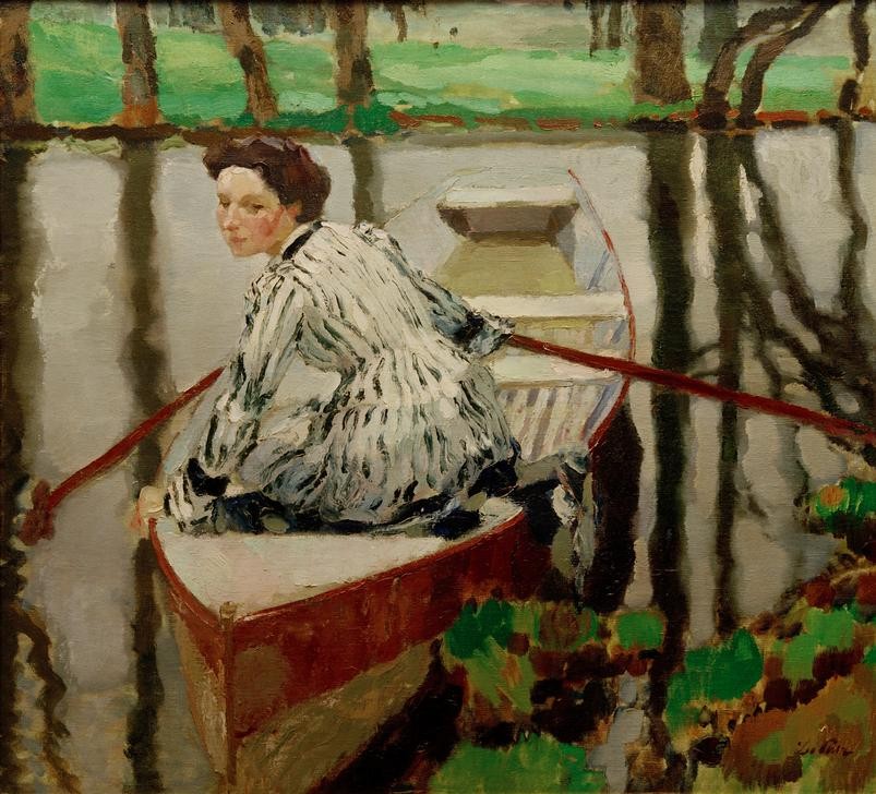 Leo Putz, Stille Zeit  (Wunschgröße, Impressionismus, Klassische Moderne, Wohnzimmer,)