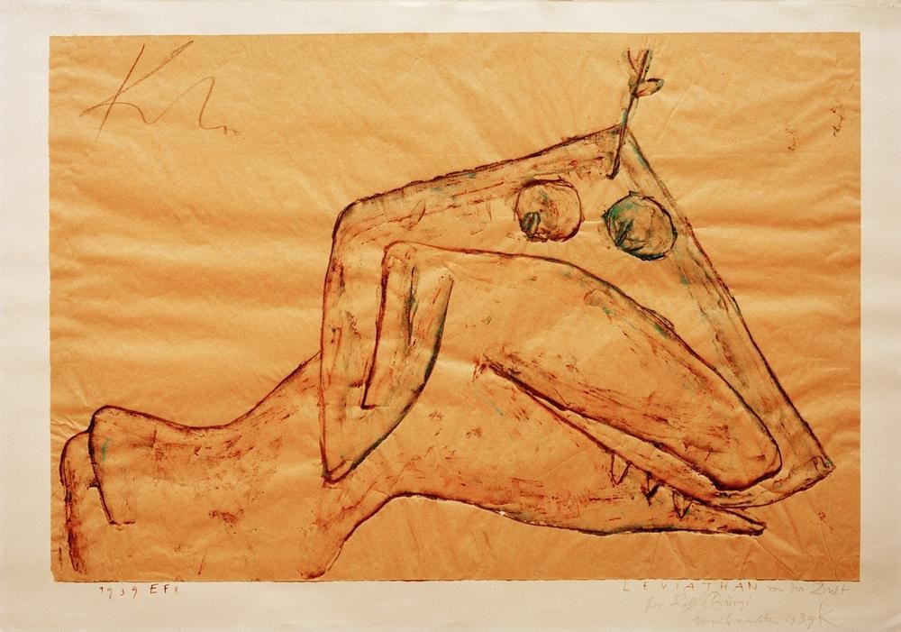 Paul Klee, Leviathan (Bauhaus,Deutsche Kunst,Geschichte,Nationalsozialismus,Religion,Altes Testament,Fabelwesen,Dämon,Bibel,Antikriegskunst,Leviathan (Bibel),Schweizerische Kunst,Tier,Privatsammlung,Drache (Fabelwesen))