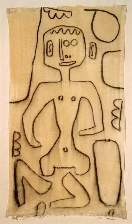 Paul Klee, Sich sammeln (Bauhaus,Deutsche Kunst,Mann,Mensch,Torso,Schweizerische Kunst,Abstraktion,Koerperteil)