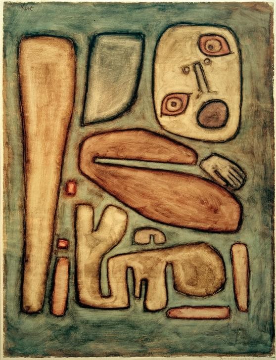 Paul Klee, Angstausbruch III (Bauhaus,Deutsche Kunst,Mensch,Psychologie,Angst,Schweizerische Kunst,Entsetzen,Schrei,Gefühl (Stimmung),Abstraktion)
