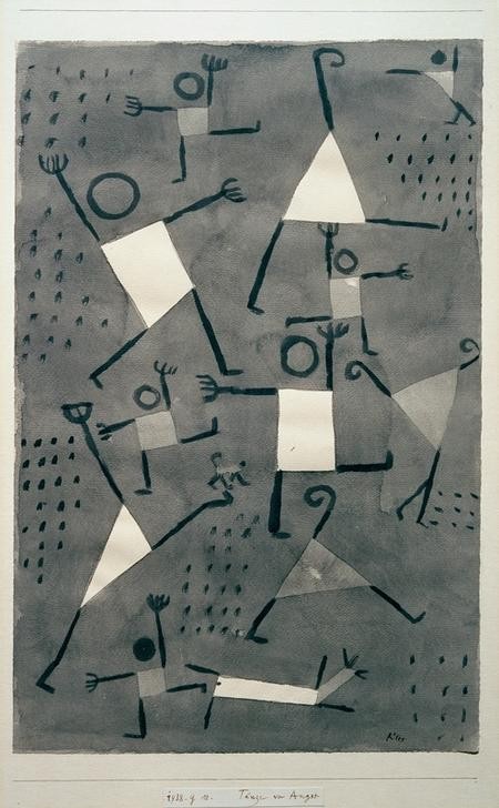 Paul Klee, Tänze vor Angst (Bauhaus,Deutsche Kunst,Geometrie,Mensch,Nationalsozialismus,Tanz,Angst,Geometrisch,Antikriegskunst,Schweizerische Kunst,Abstraktion)