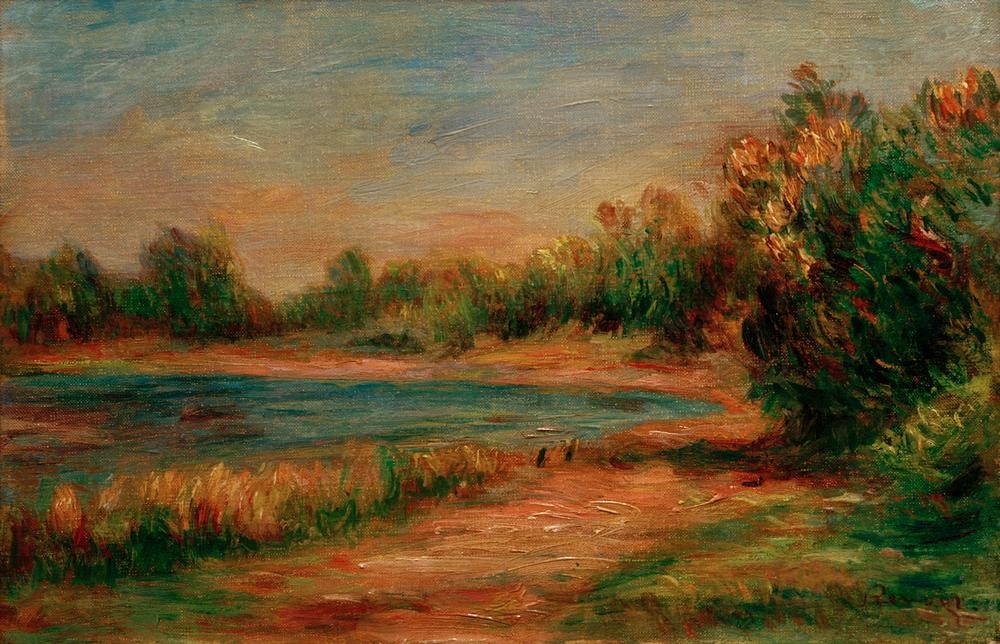 Pierre-Auguste Renoir, Paysage à Guernesey (Insel,Kunst,Landschaft,Maler (Künstler),Impressionismus,Französische Kunst,Ufer)