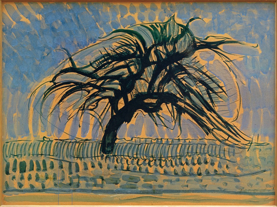 Piet Mondrian, Der blaue Baum (Kunst,Landschaft,Baum,Niederländische Kunst)