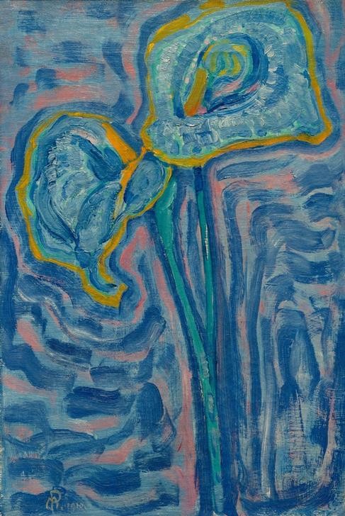 Piet Mondrian, Aäronskelken (Botanik,Christentum,Kunst,Religion,Altes Testament,Bibel,Fauves,Niederländische Kunst,Aarons Grünender Stab,Blume,Aronstab)