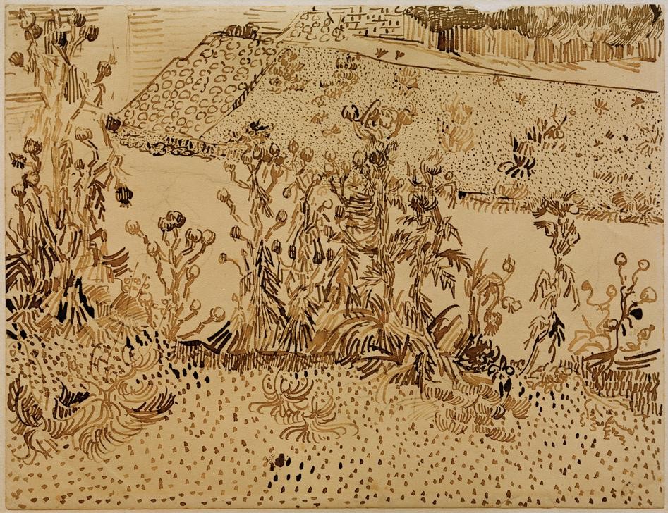 Vincent van Gogh, Disteln am Straßenrand (Disteln, Pflanzen, Straße, Studie, Klassische Moderne, Impressionismus, Wohnzimmer, Treppenhaus, Wunschgröße,)