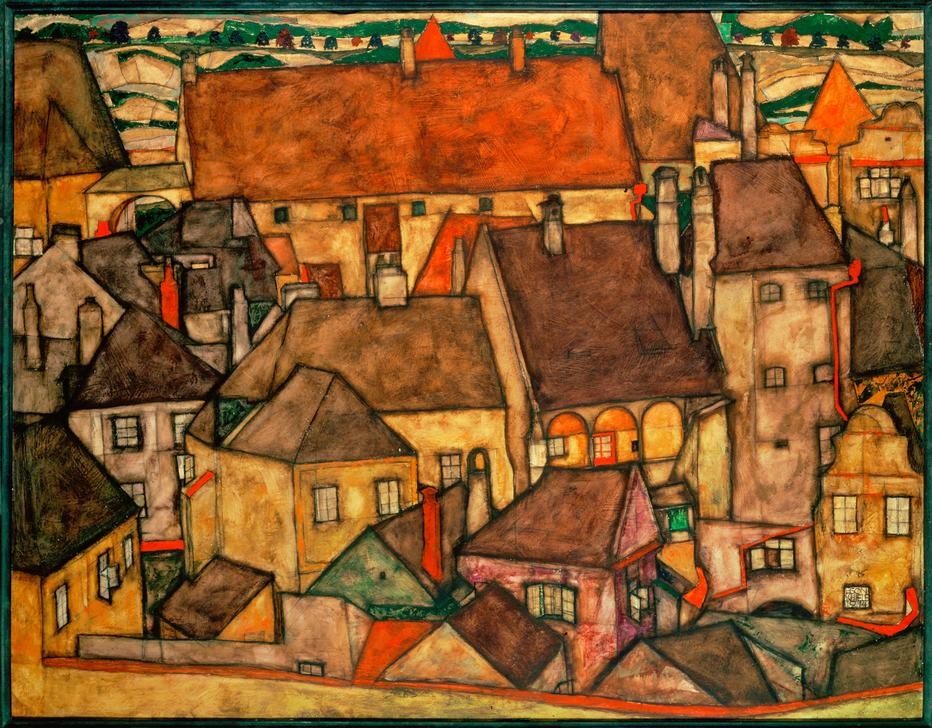 Egon Schiele, Gelbe Stadt (Jugendstil)