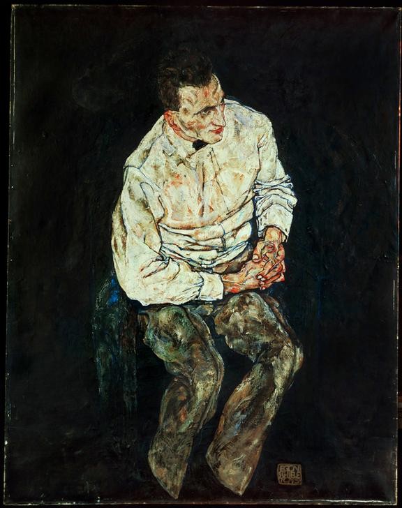 Egon Schiele, Bildnis Karl Gruenwald (Jugendstil,Portrait)