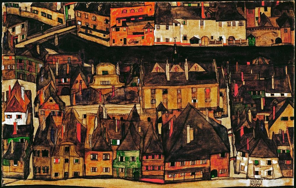 Egon Schiele, Die kleine Stadt (II) (Jugendstil)