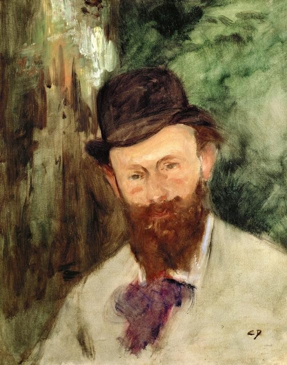 Edouard Manet, Edouard Manet (Herrenmode,Künstler,Mann,Impressionismus,Bart,Hut,Portrait,Französische Kunst,Kleidung (Allgemein),Melone (Hut),Person,Frisur,Mütze)