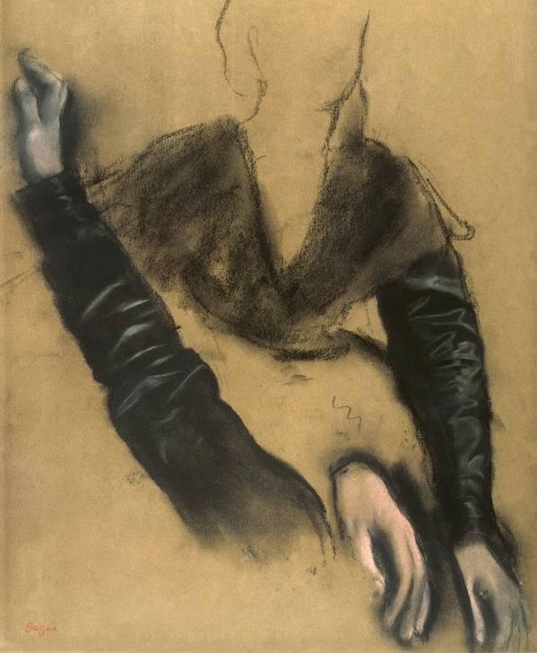 Edgar Degas, Etude pour Madame Camus au piano (Frau,Mensch,Impressionismus,Hand,Portrait,Studie,Französische Kunst,Handstudie,Arm (Extremität))