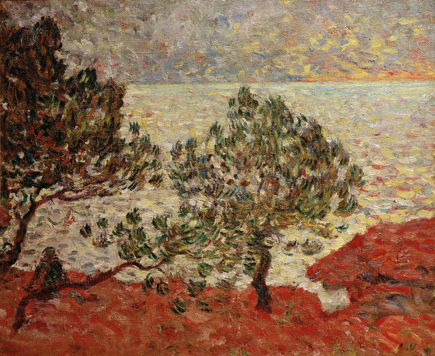 Louis Valtat, Paysage d’Agay (KÜSTE, LANDSCHAFT, MEER, IMPRESSIONISMUS, BAUM, FRANZÖSISCHE KUNST, BUCHT, JAHRHUNDERTWENDE)