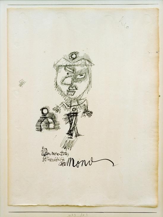 Paul Klee, Über meinem Haus Selbstverständlich der Mond (Astrologie,Bauhaus,Deutsche Kunst,Haus,Mensch,Mond,Schweizerische Kunst)