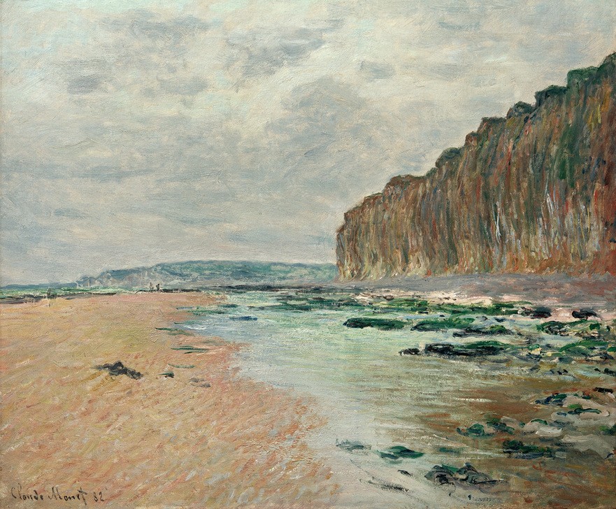 Claude Monet, Varengeville, marée basse (Küste,Landschaft,Meer,Impressionismus,Felsen,Französische Kunst,Ebbe,Steilküste,Gezeiten)