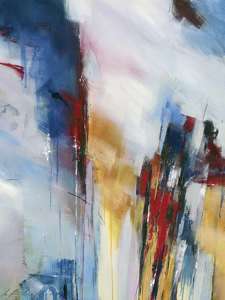 Farnoosh Ashrafi, Rush Hour (Abstrakt, Malerei, dynamisch, modern, zeitgenössisch, Wohnzimmer, Büro, Business, bunt)