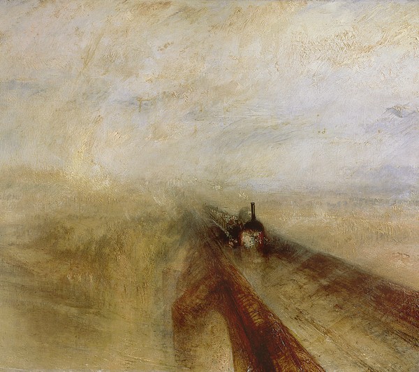 Joseph Mallord William Turner, Rain Steam and Speed, The Great Western Railway, painted before 1844 (oil on canvas) (detail of 4053)