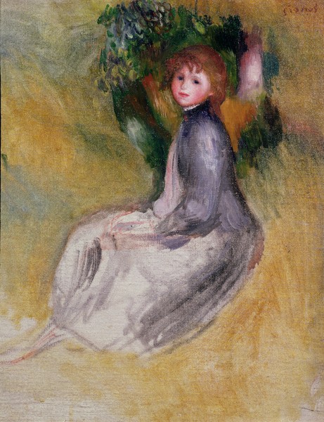 Pierre-Auguste Renoir, Young Girl Seated, 1885 (oil on canvas)