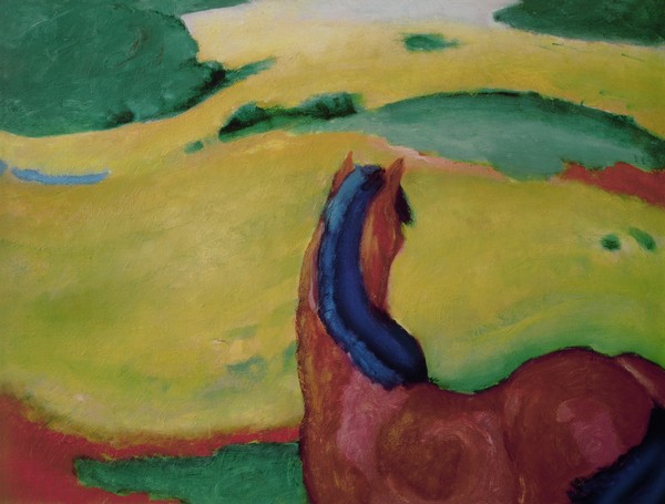 Franz Marc, Horse in a landscape, 1910 (oil on canvas)
