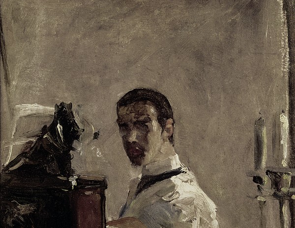 Henri de Toulouse-Lautrec, Self Portrait, 1880 (oil on panel) (detail of 37178)