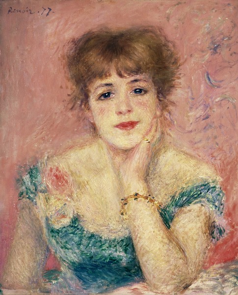 Pierre-Auguste Renoir, Portrait of the actress Jeanne Samary, 1877 (study)