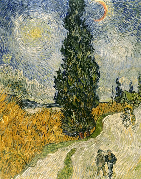 Vincent van Gogh, Road with Cypresses, 1890 (oil on canvas)