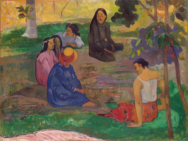 Paul Gauguin, Les Parau Parau (The Gossipers), or Conversation, 1891 (oil on canvas)