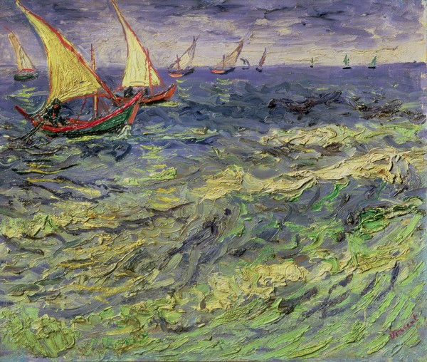 Vincent van Gogh, Seascape at Saintes-Maries (View of Mediterranean) 1888 (oil on canvas)