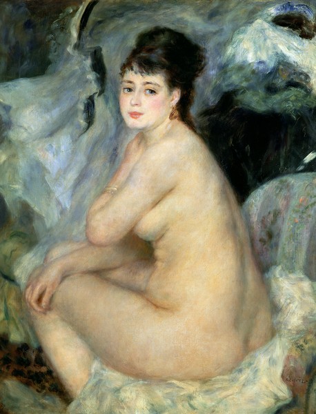 Pierre-Auguste Renoir, Nude, or Nude Seated on a Sofa, 1876