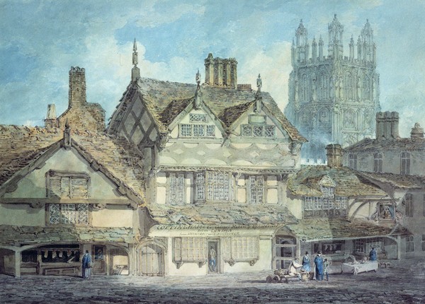 Joseph Mallord William Turner, Wrexham, Denbighshire (Stadt, Gebäude, Architektur, England, Romantik, Malerei, Klassiker, Wohnzimmer, Wunschgröße, bunt)