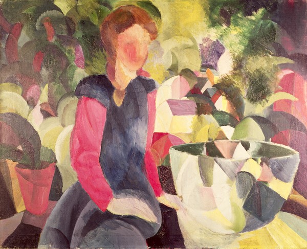 August Macke, Girl with a Fish Bowl, 20th century