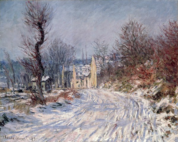 Claude Monet, The Road to Giverny, Winter, 1885
