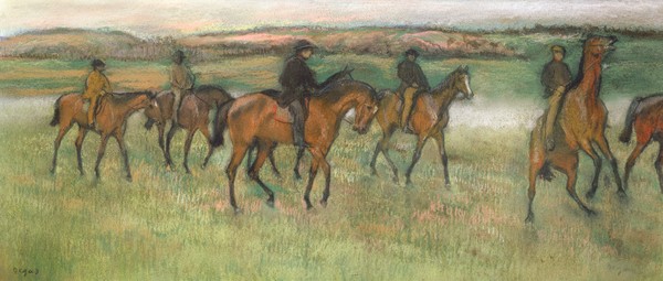 Edgar Degas, Racehorses (pastel)