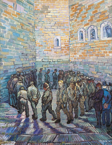 Vincent van Gogh, The Exercise Yard, or The Convict Prison, 1890 (oil on canvas)