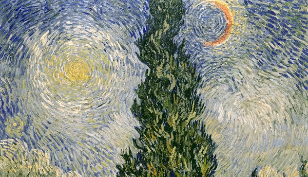 Vincent van Gogh, Road with Cypresses, 1890 (oil on canvas) (detail of 3752)