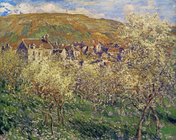 Claude Monet, Plum Trees in Blossom, 1879 (oil on canvas)